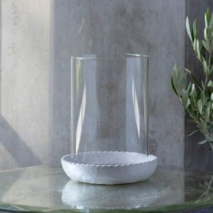 Lantern Scalloped Dish White