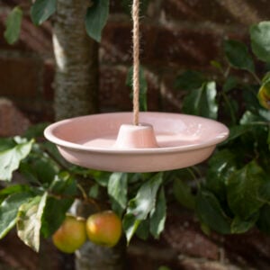 Ceramic Hanging Bird Feeder Blush