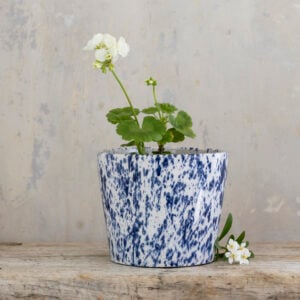 Old Style Dutch Pot Blue Splatter Large