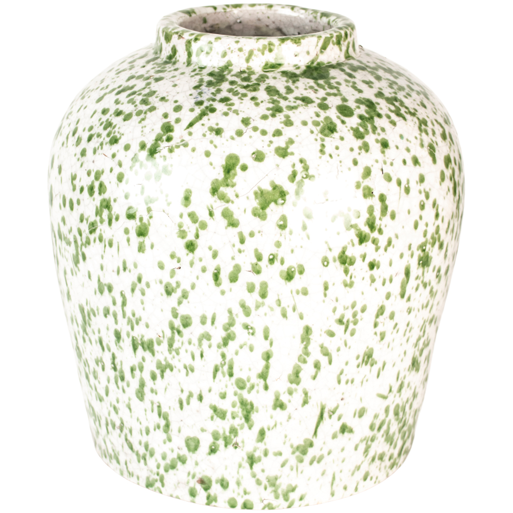 Green Splatter Vase