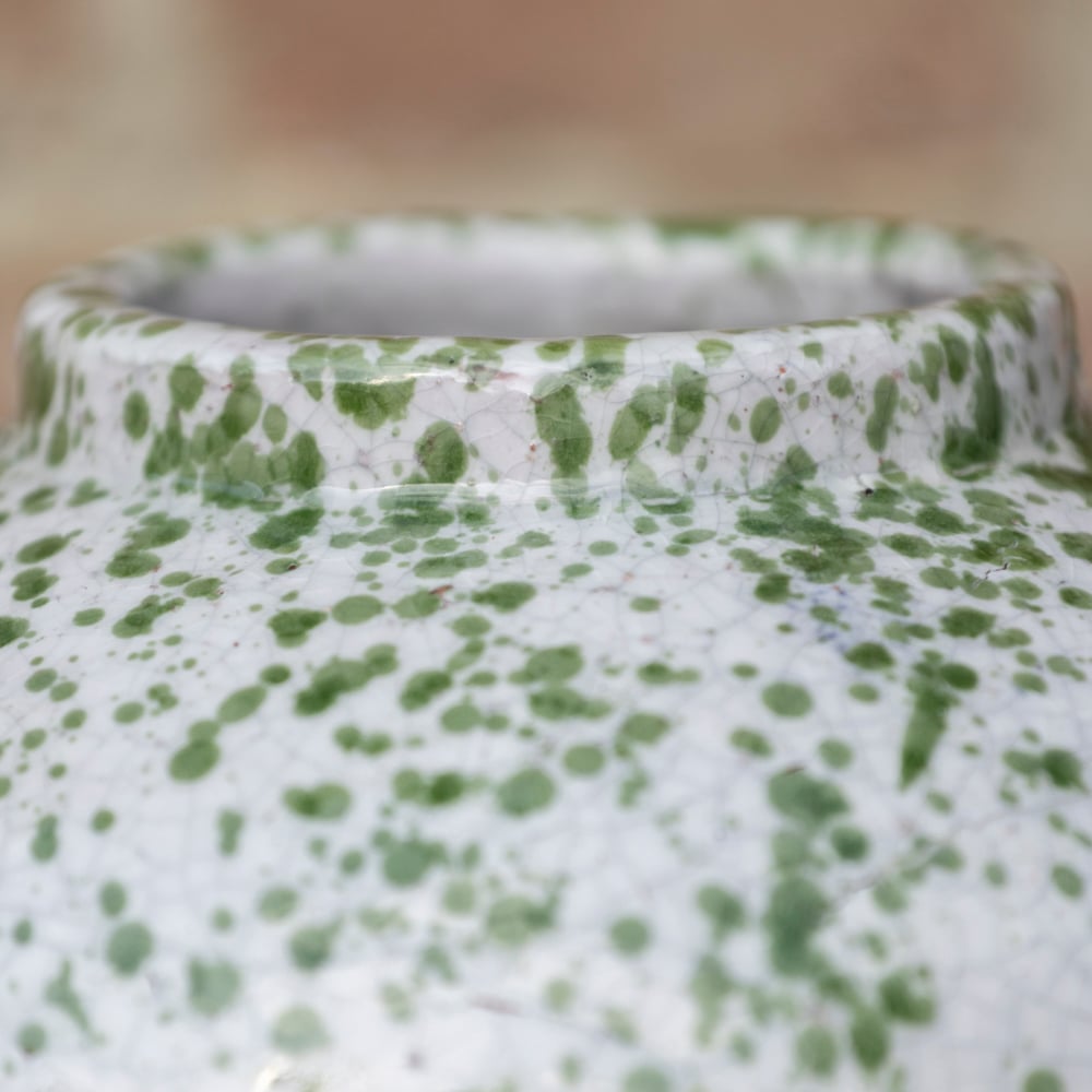 Green Splatter Vase