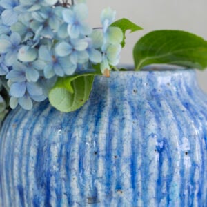 Ribbed Planter Cornflower Blue