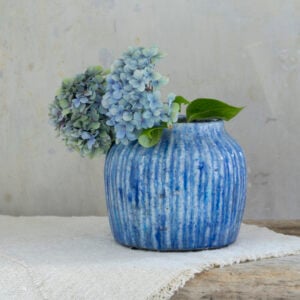 Ribbed Planter Cornflower Blue