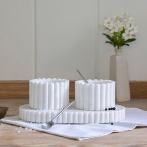 Banswara Marble Pinch Pots with Tray