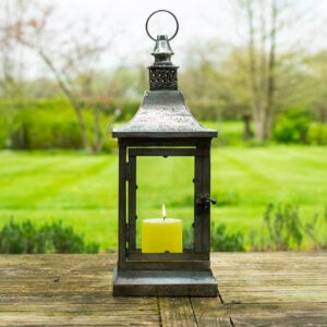 Lantern Genevieve Antique Silver