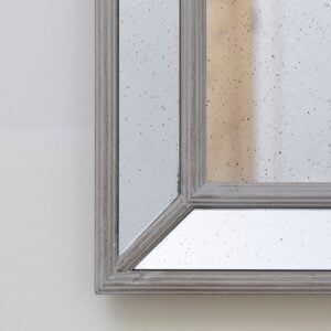 Bevelled Mirror Antique Grey