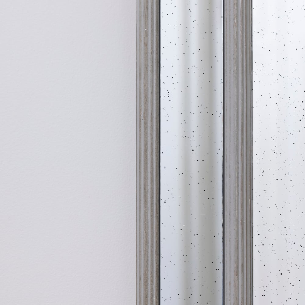 Bevelled Mirror Antique Grey